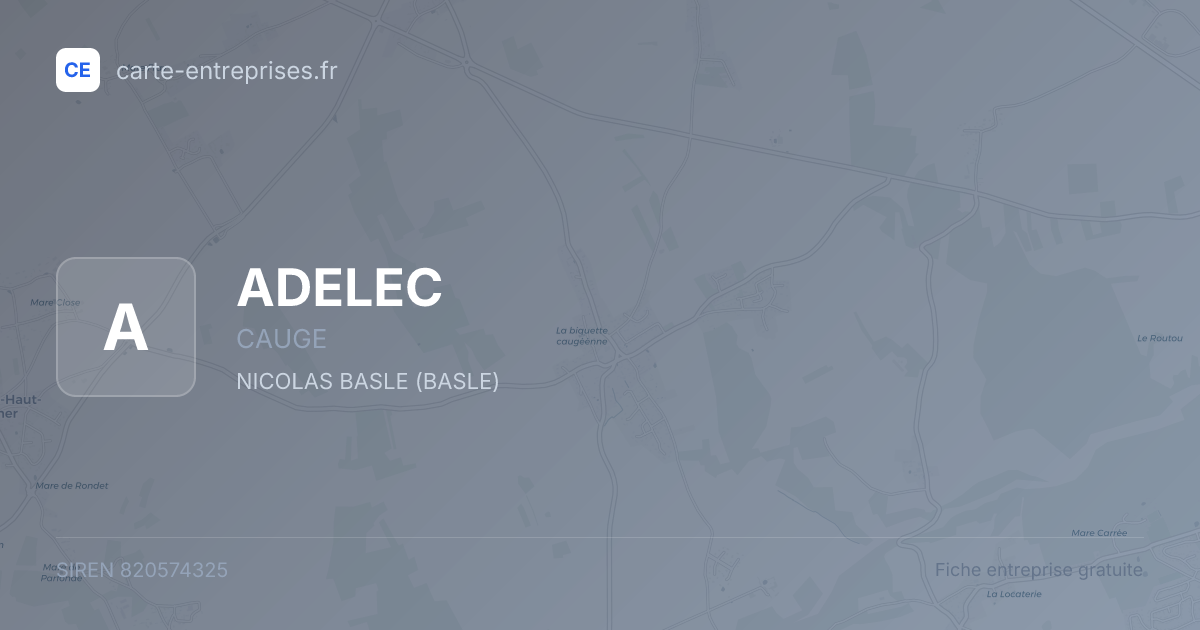 ADELEC — 820574325 — fiche entreprise