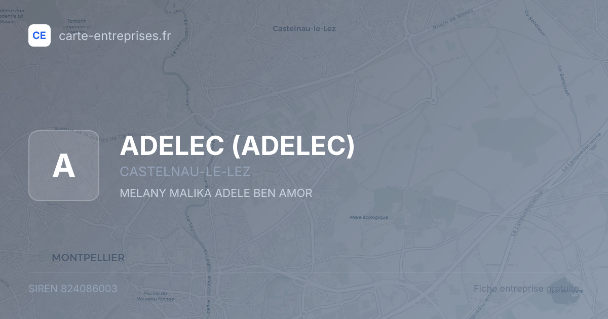 ADELEC — 824086003 — fiche entreprise