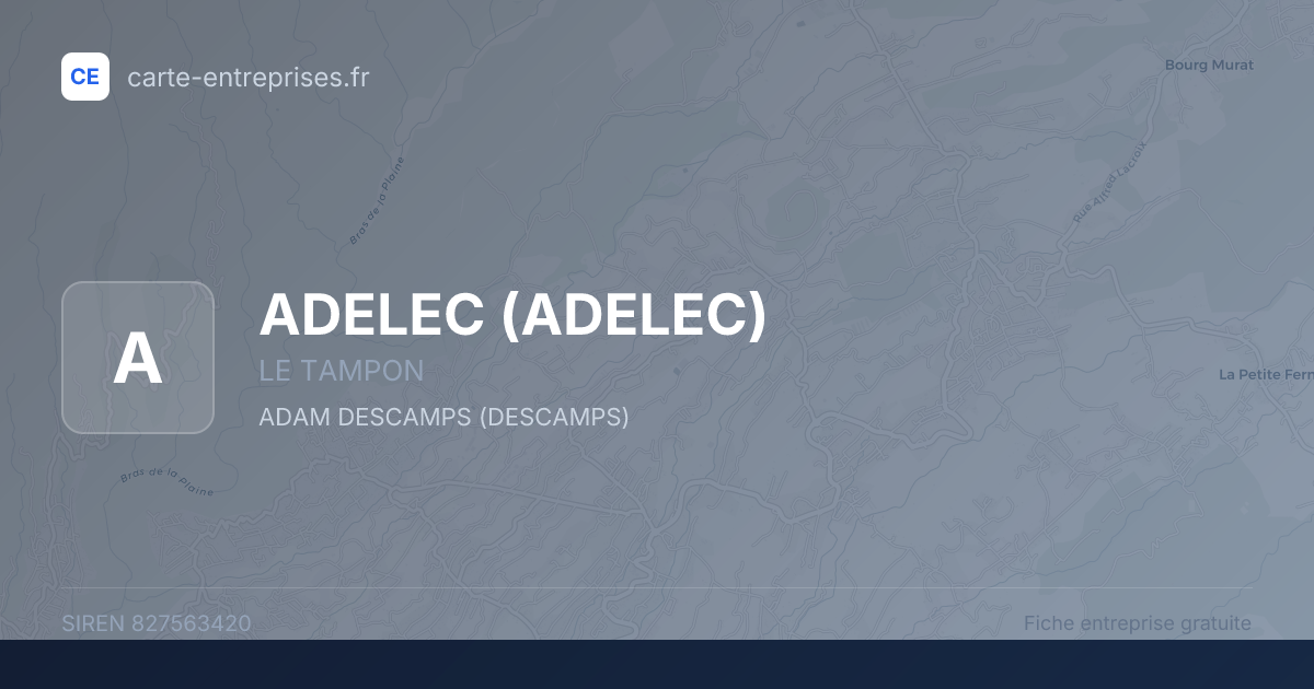 ADELEC — 827563420 — fiche entreprise