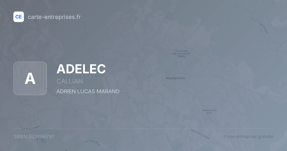ADELEC — 927466797 — fiche entreprise