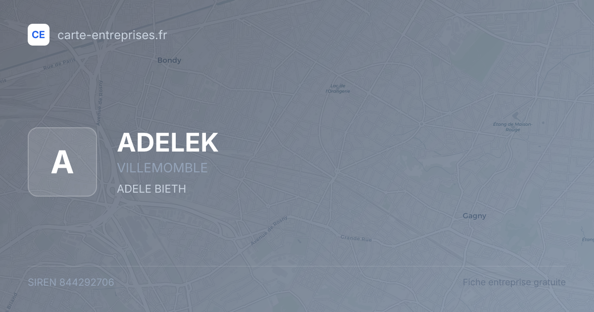ADELEK — 844292706 — fiche entreprise