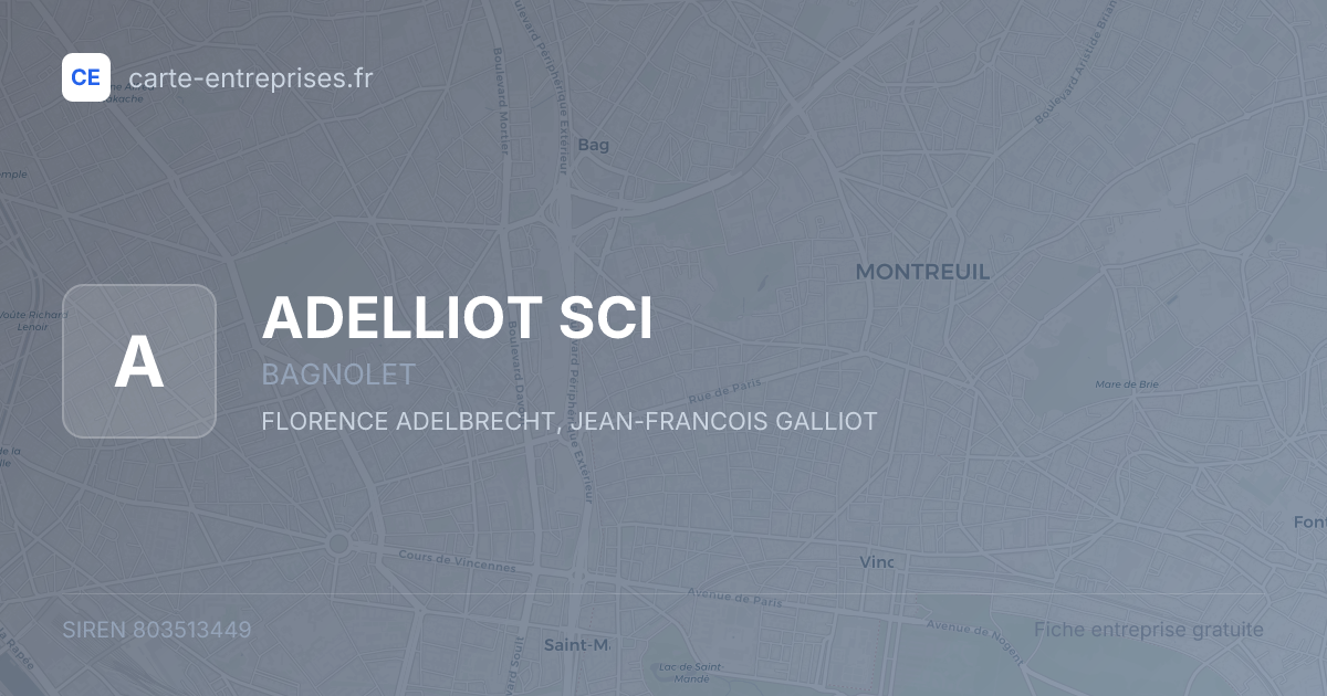 ADELLIOT SCI — 803513449 — fiche entreprise