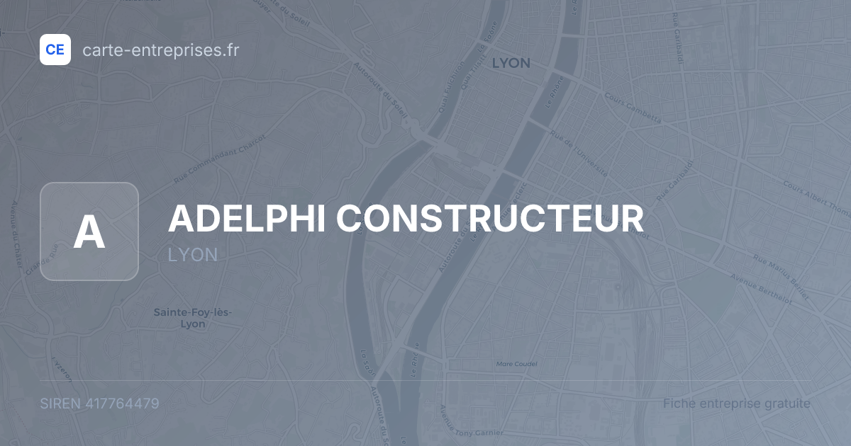 ADELPHI CONSTRUCTEUR — 417764479 — fiche entreprise