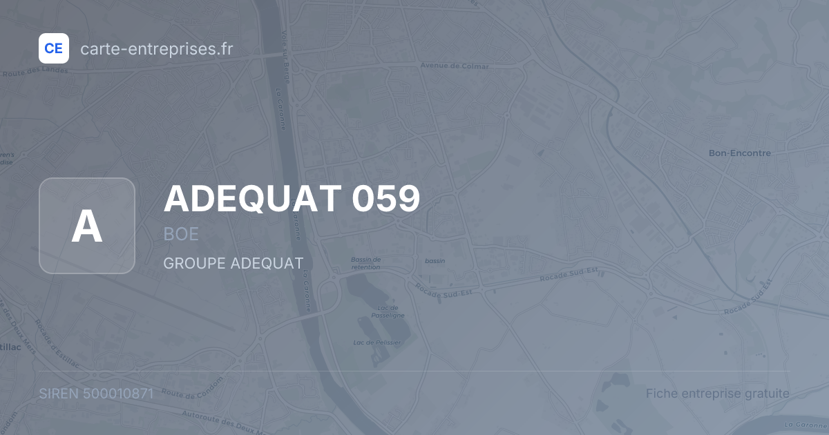 ADEQUAT 059 — 500010871 — fiche entreprise