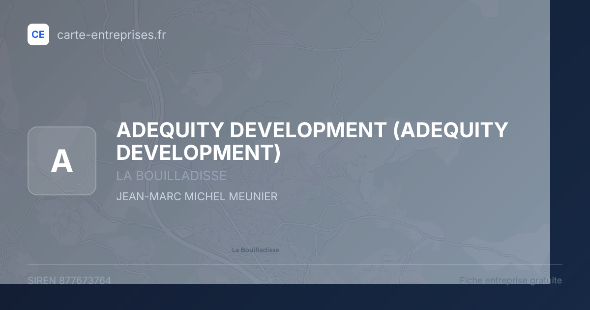 ADEQUITY DEVELOPMENT — 877673764 — fiche entreprise