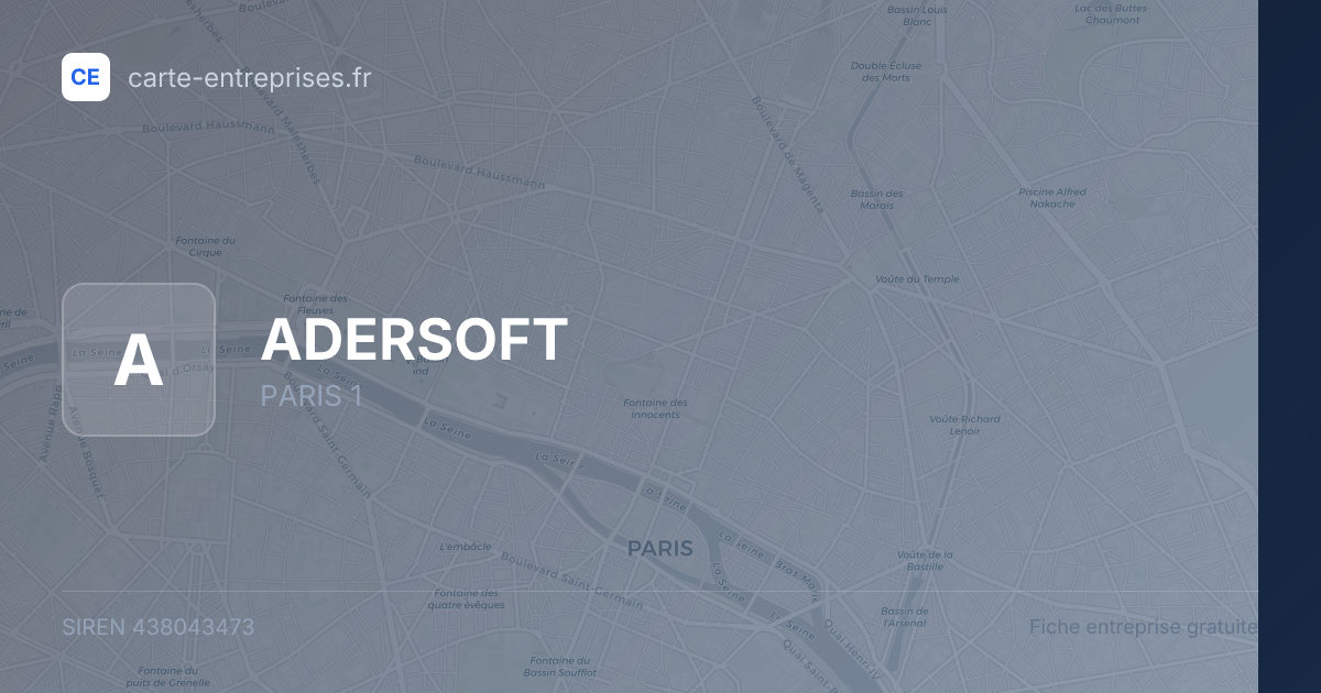 ADERSOFT — 438043473 — fiche entreprise