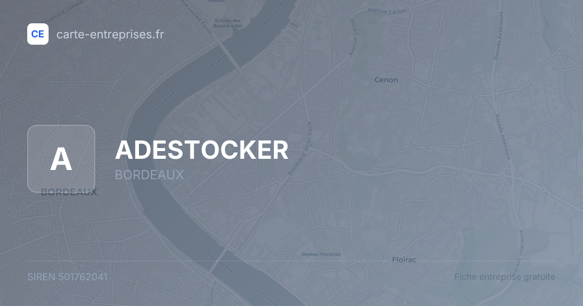 ADESTOCKER — 501762041 — fiche entreprise
