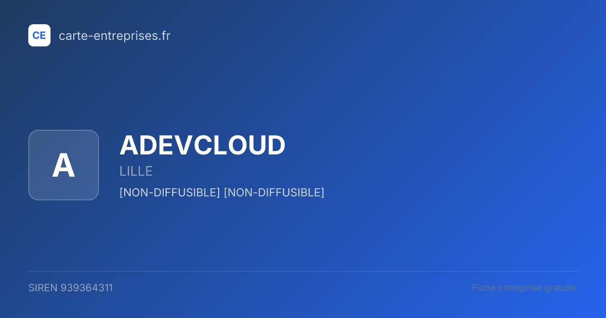ADEVCLOUD — 939364311 — fiche entreprise