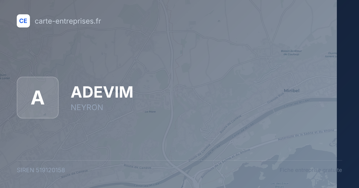 ADEVIM — 519120158 — fiche entreprise