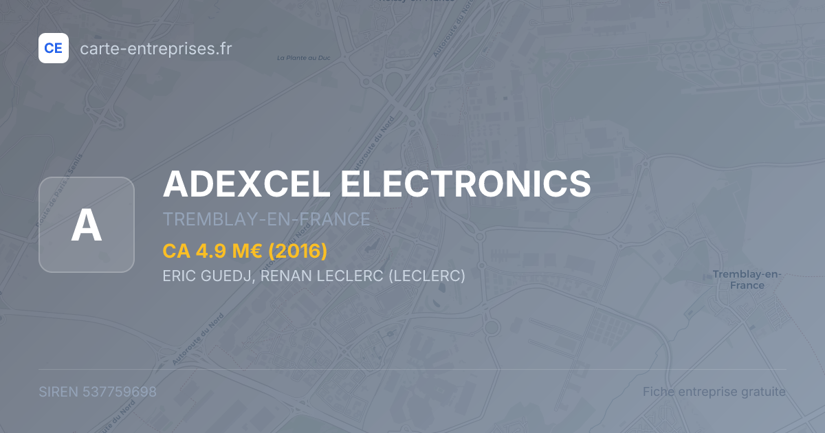 ADEXCEL ELECTRONICS — 537759698 — fiche entreprise