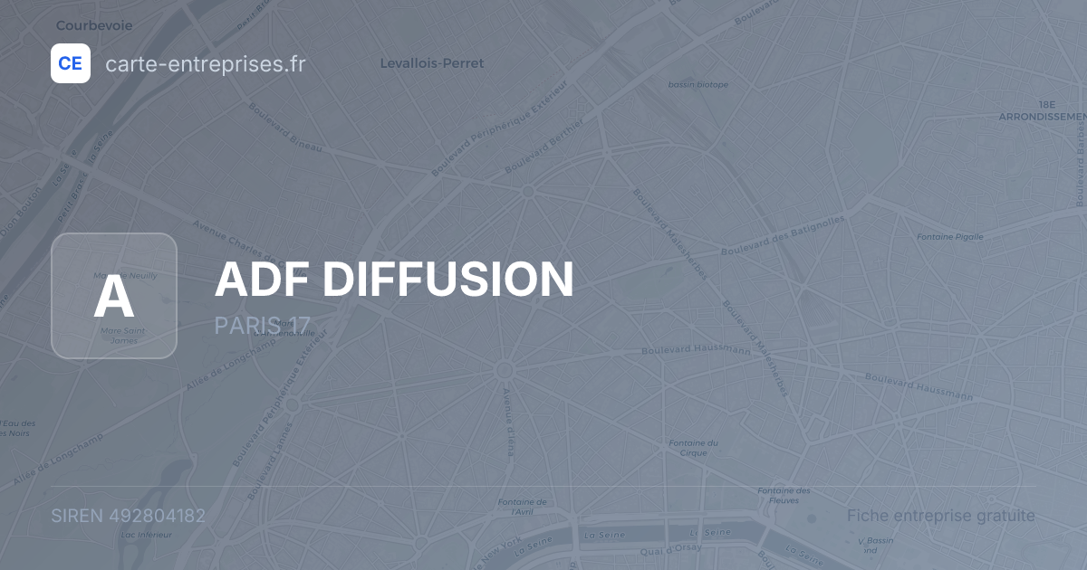 ADF DIFFUSION — 492804182 — fiche entreprise