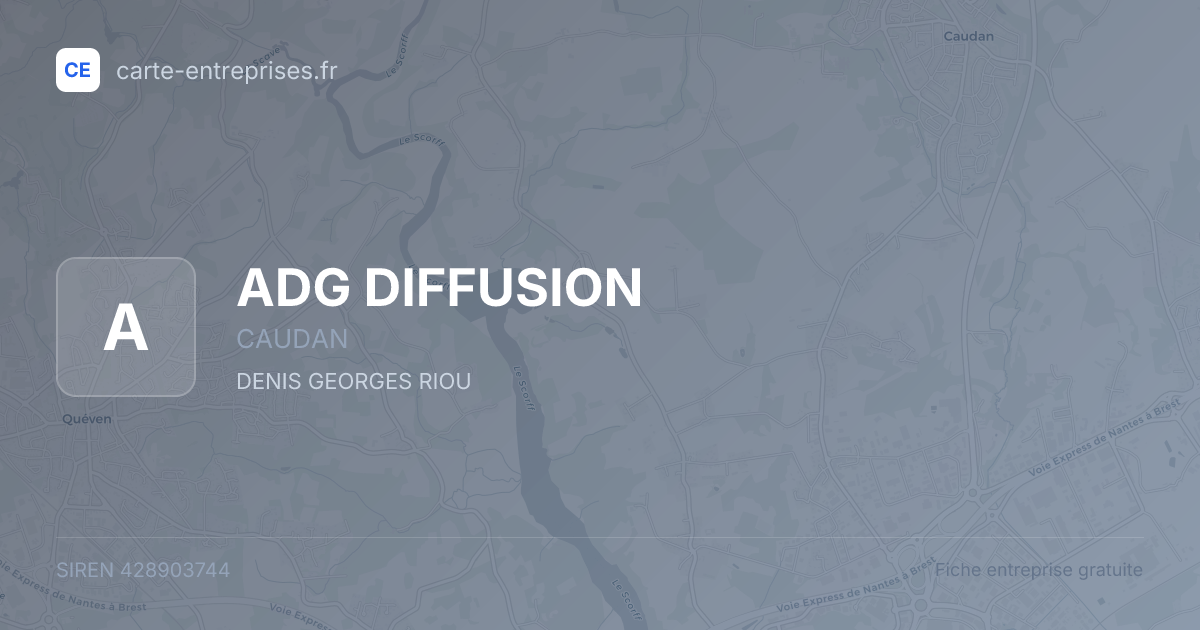 ADG DIFFUSION — 428903744 — fiche entreprise