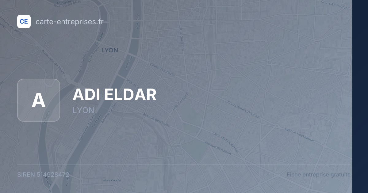 ADI ELDAR — 514928472 — fiche entreprise