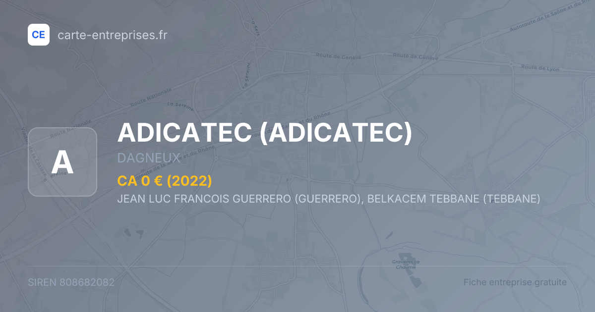 ADICATEC — 808682082 — fiche entreprise