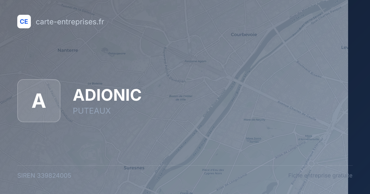 ADIONIC — 339824005 — fiche entreprise
