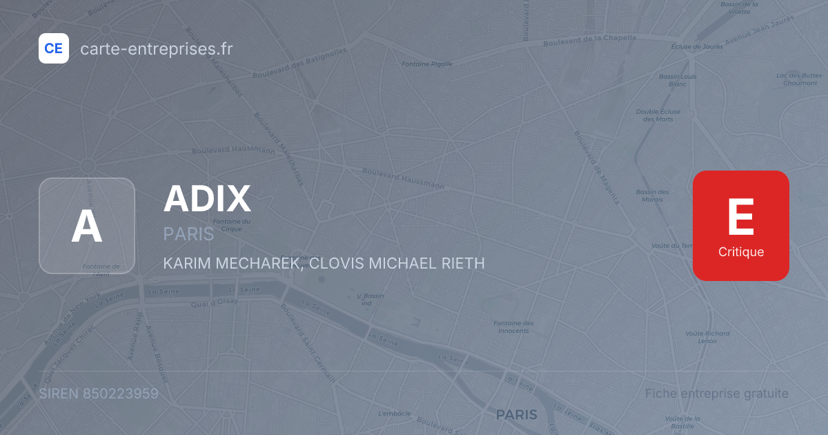 ADIX — 850223959 — fiche entreprise