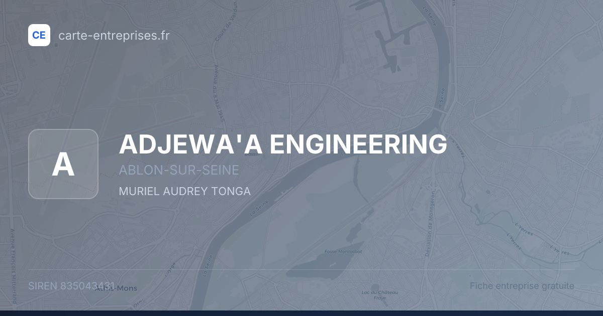 ADJEWA'A ENGINEERING — 835043431 — fiche entreprise
