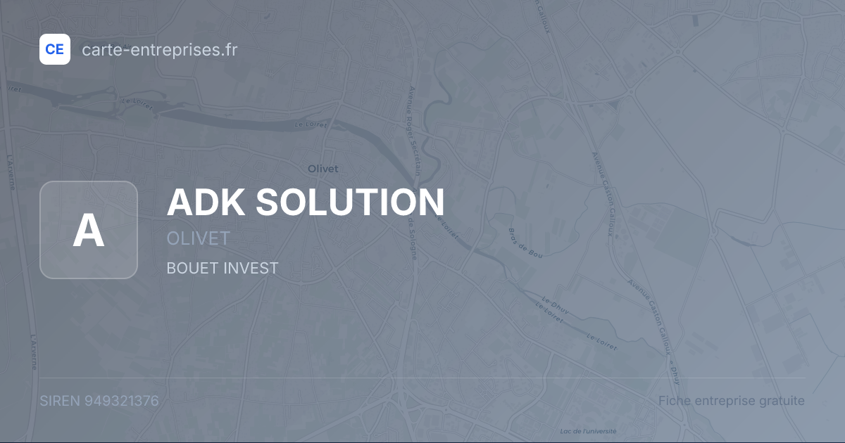 ADK SOLUTION — 949321376 — fiche entreprise