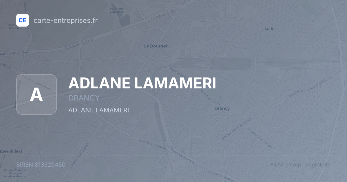 ADLANE LAMAMERI — 813529450 — fiche entreprise