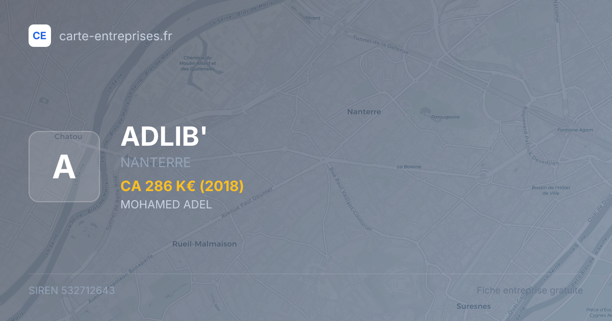ADLIB' — 532712643 — fiche entreprise