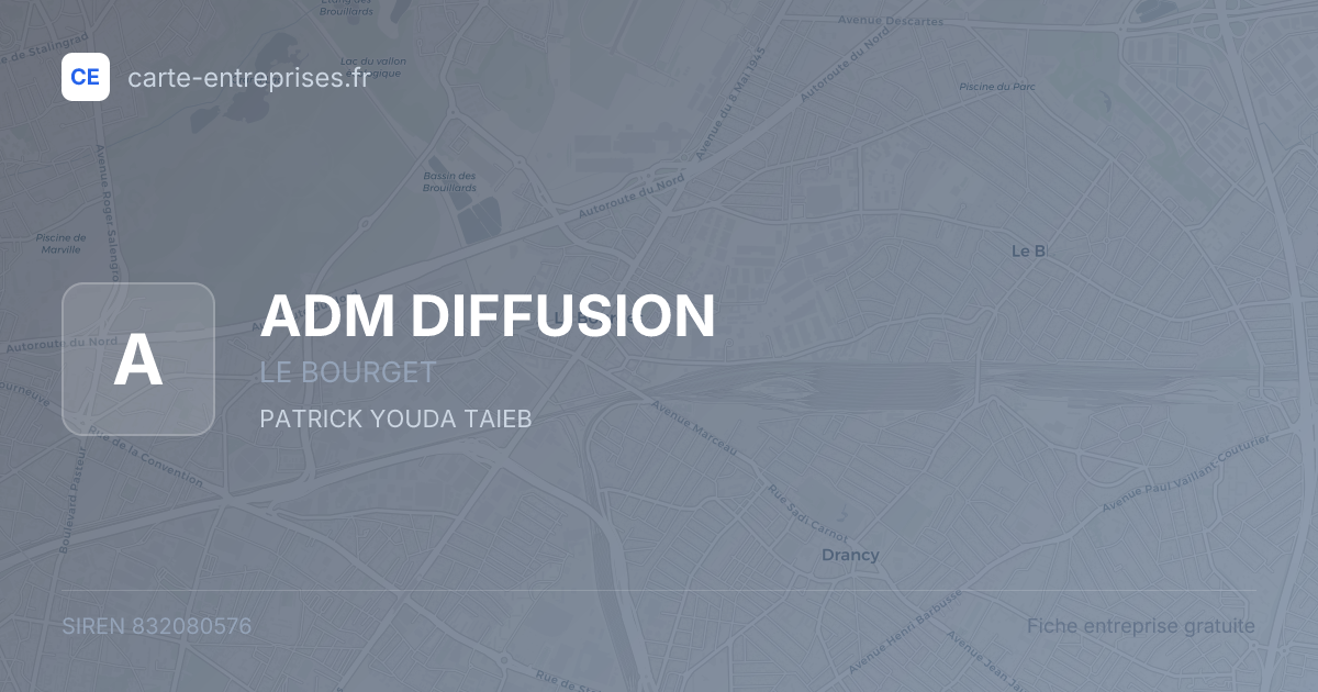 ADM DIFFUSION — 832080576 — fiche entreprise