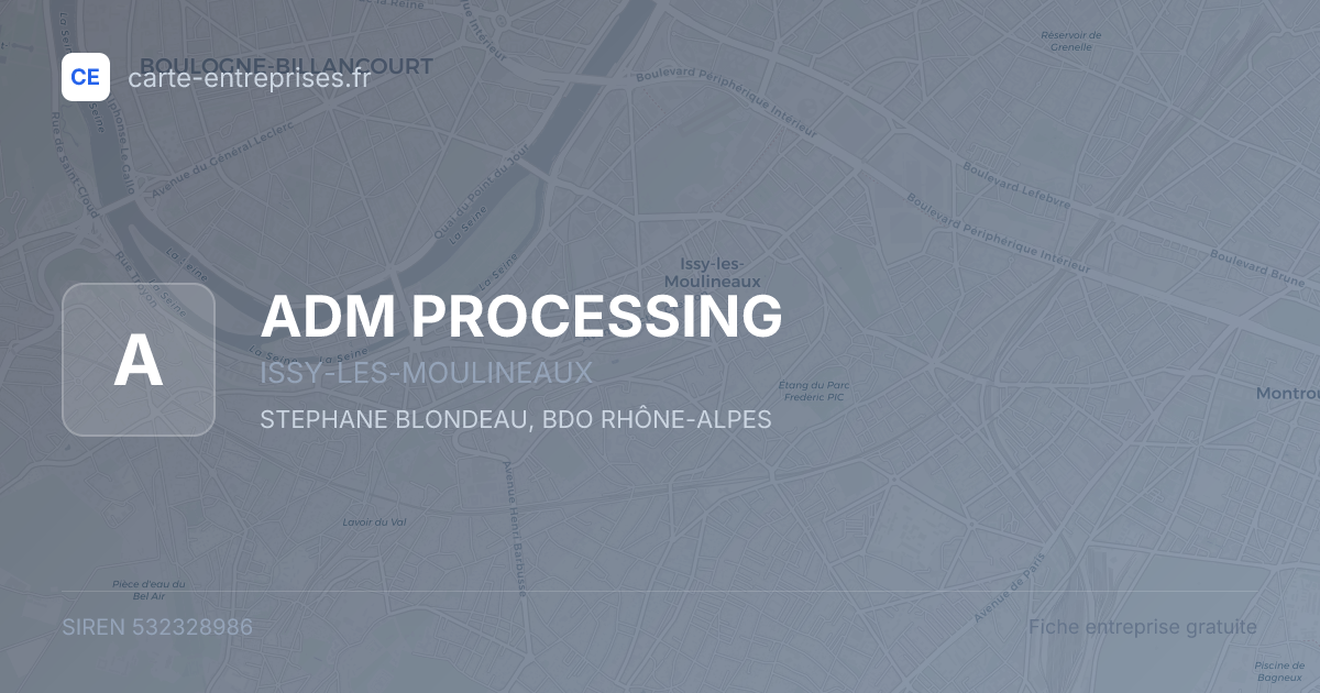 ADM PROCESSING — 532328986 — fiche entreprise