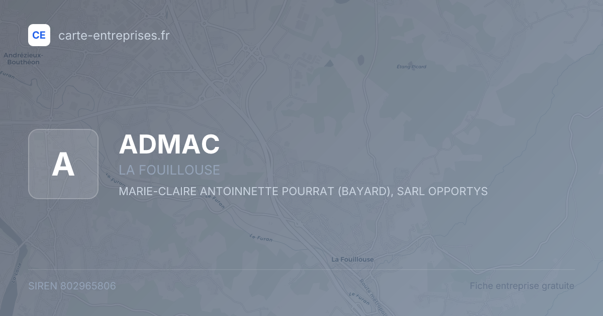 ADMAC — 802965806 — fiche entreprise