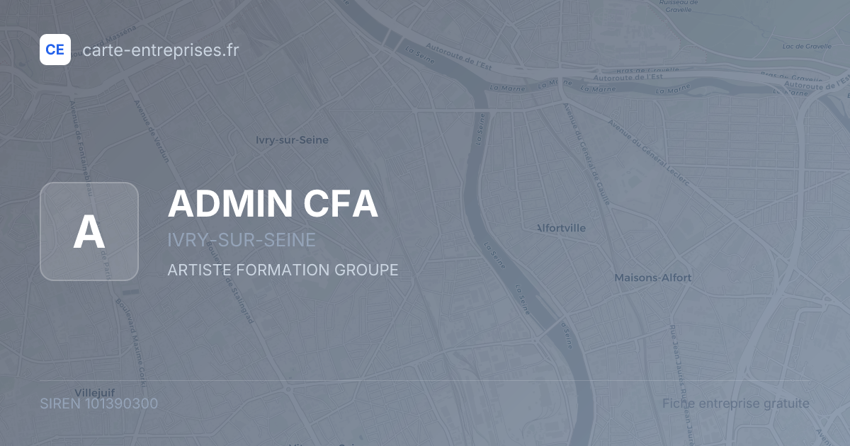 ADMIN CFA — 101390300 — fiche entreprise