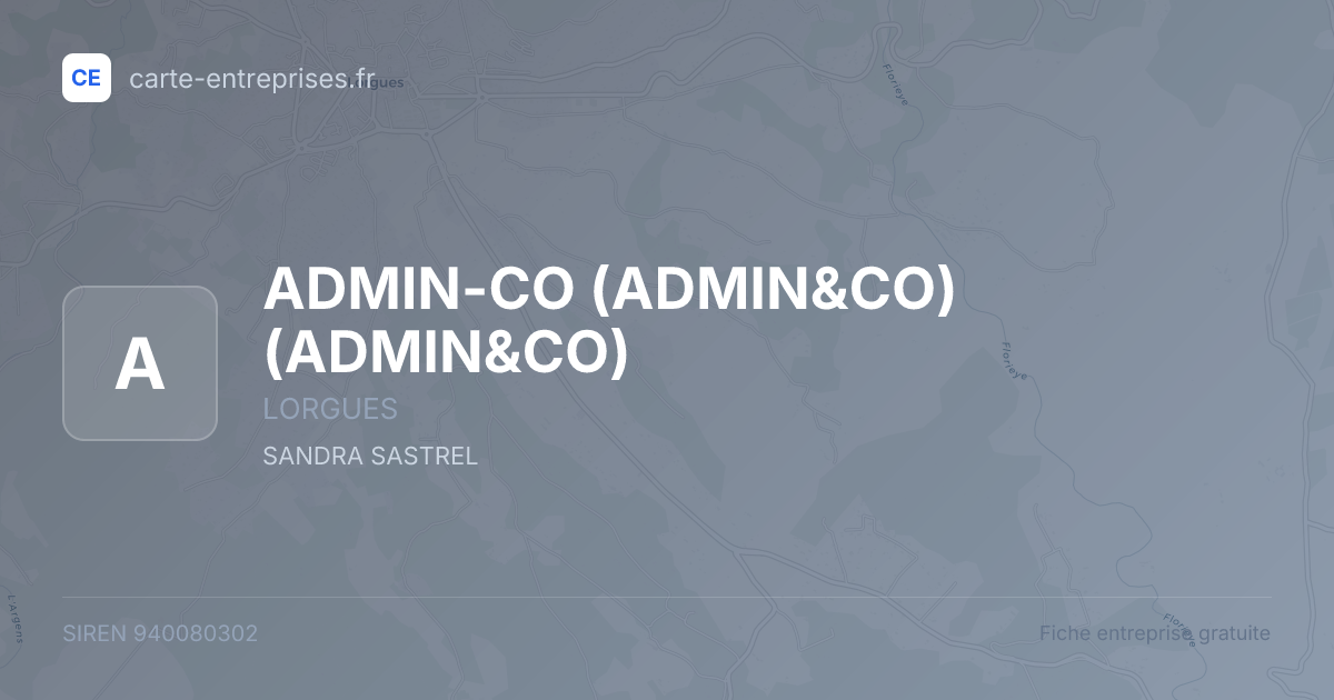 ADMIN-CO (ADMIN&CO) (ADMIN&CO) — 940080302 — fiche entreprise