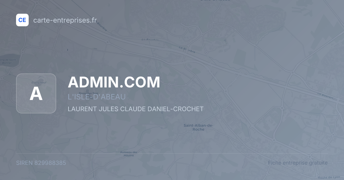 ADMIN.COM — 829988385 — fiche entreprise
