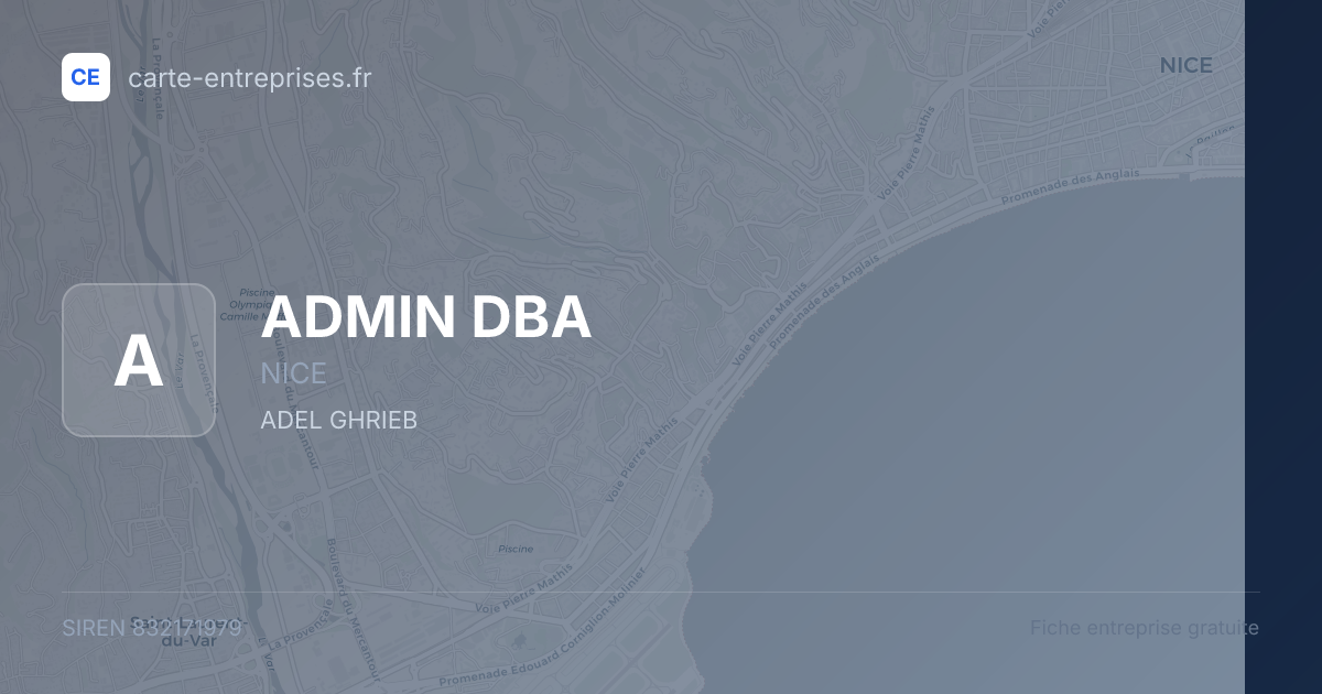 ADMIN DBA — 832171979 — fiche entreprise