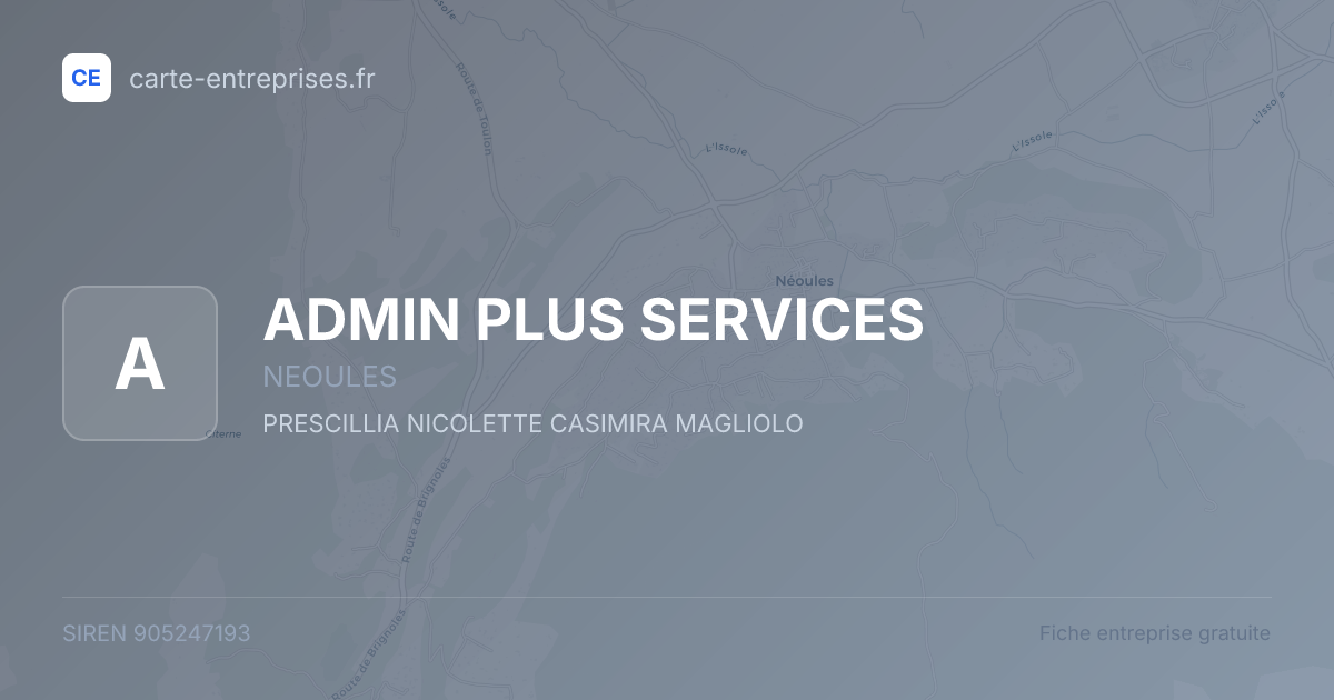 ADMIN PLUS SERVICES — 905247193 — fiche entreprise