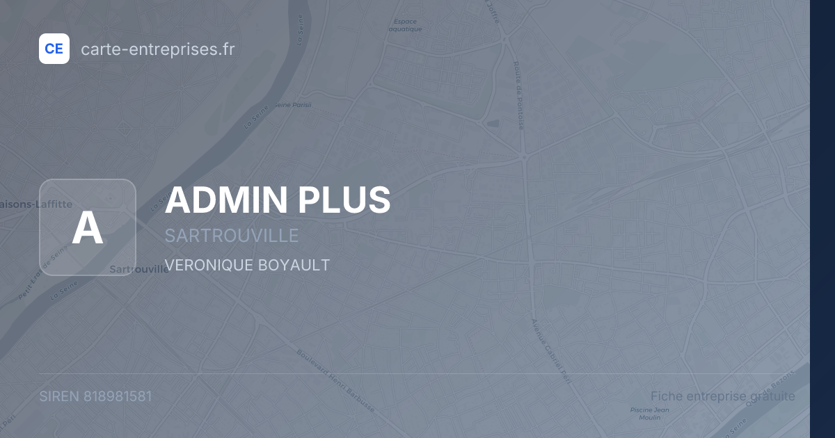 ADMIN PLUS — 818981581 — fiche entreprise