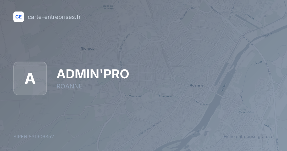 ADMIN'PRO — 531906352 — fiche entreprise