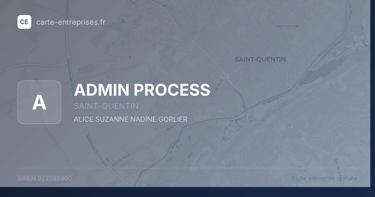 ADMIN PROCESS — 922285960 — fiche entreprise
