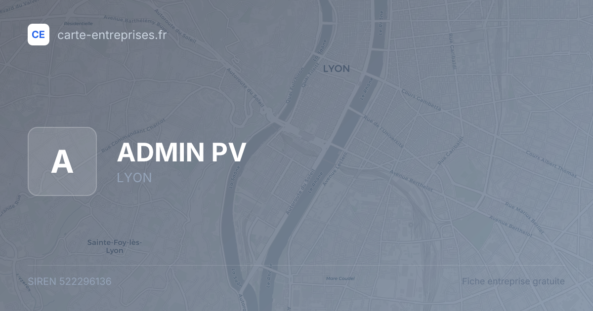 ADMIN PV — 522296136 — fiche entreprise