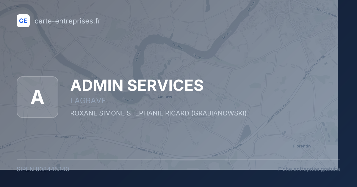 ADMIN SERVICES — 808445340 — fiche entreprise