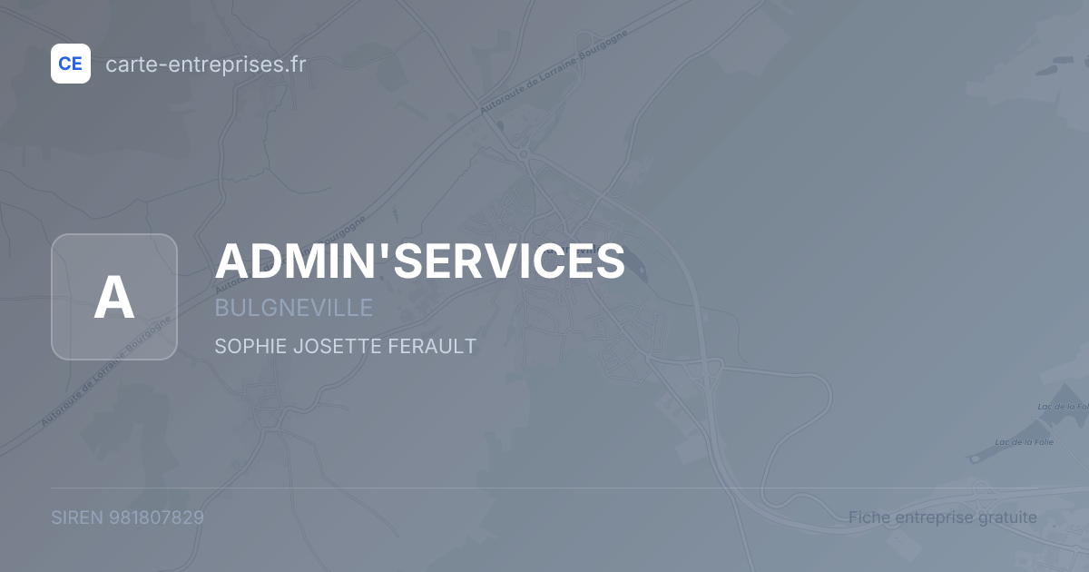 ADMIN'SERVICES — 981807829 — fiche entreprise