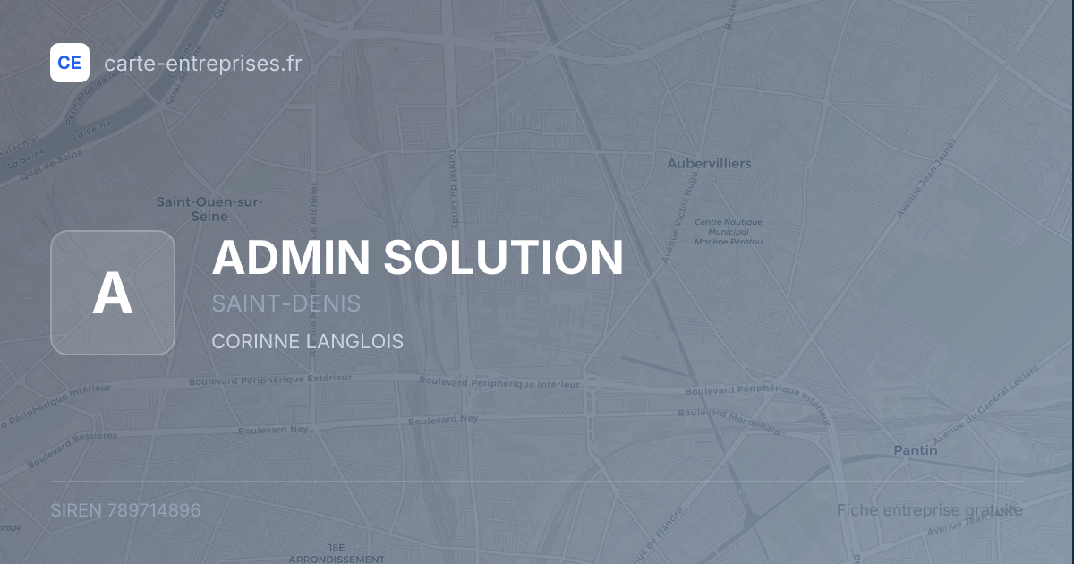 ADMIN SOLUTION — 789714896 — fiche entreprise
