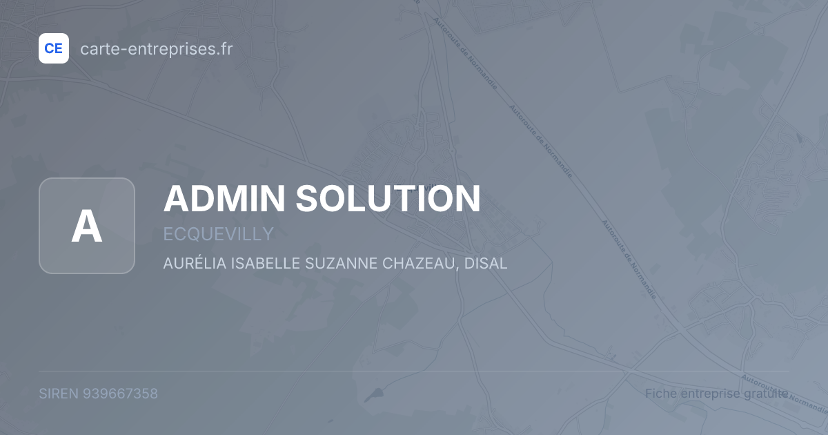 ADMIN SOLUTION — 939667358 — fiche entreprise