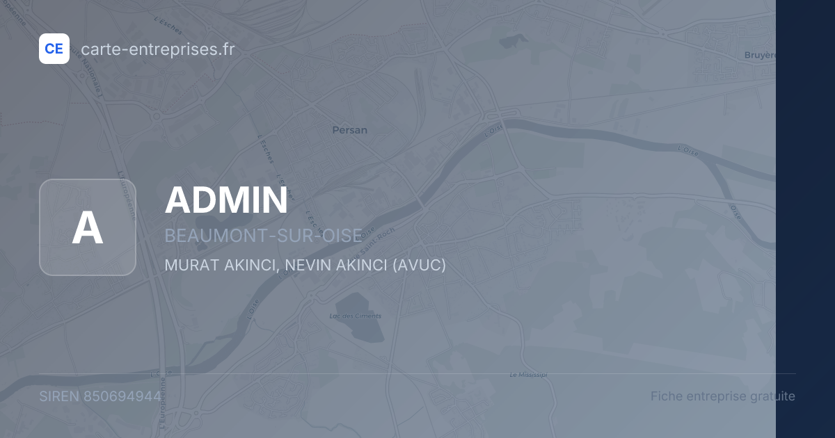 ADMIN — 850694944 — fiche entreprise
