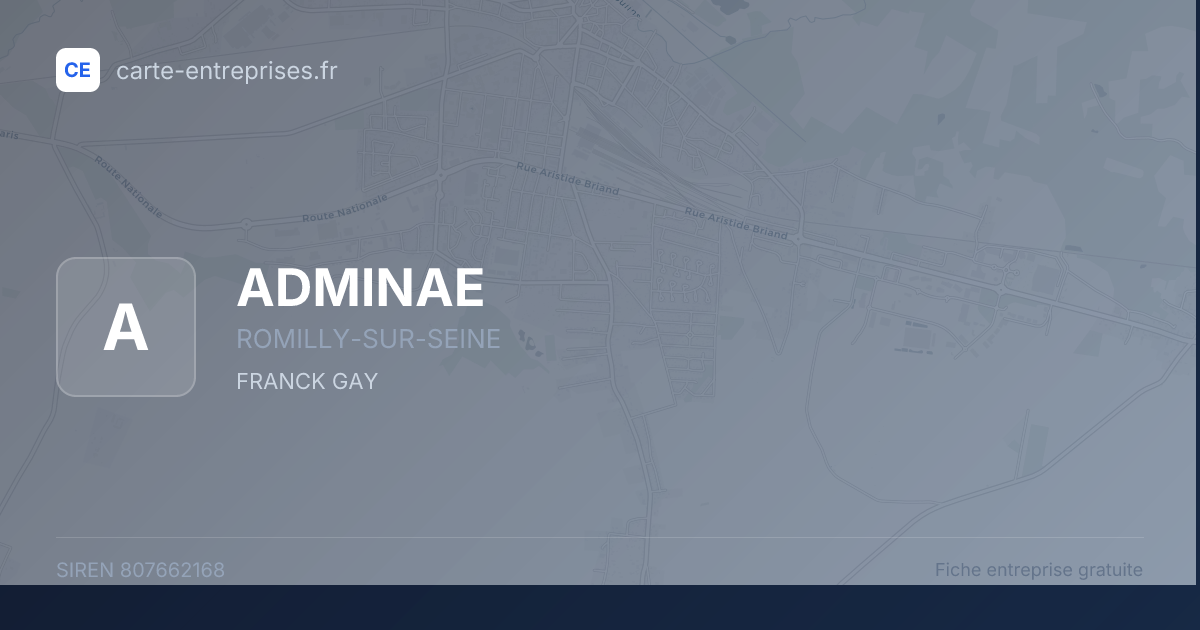 ADMINAE — 807662168 — fiche entreprise