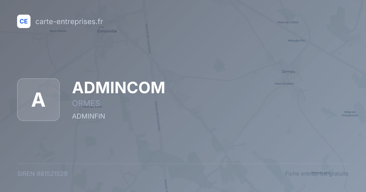 ADMINCOM — 981521529 — fiche entreprise
