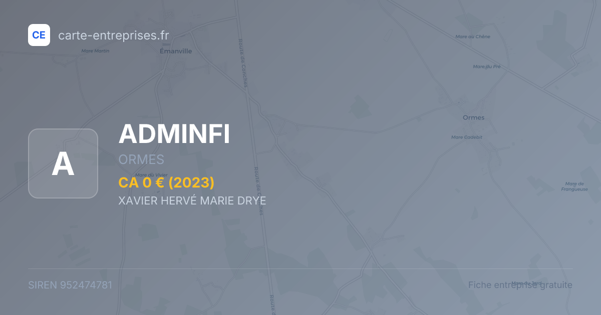 ADMINFI — 952474781 — fiche entreprise