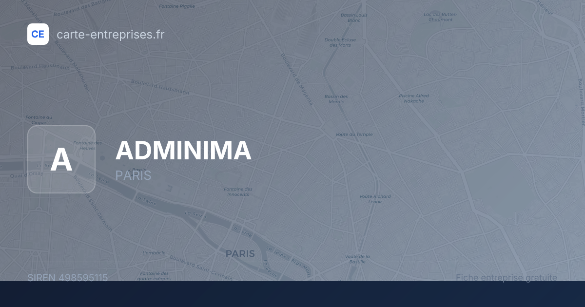 ADMINIMA — 498595115 — fiche entreprise