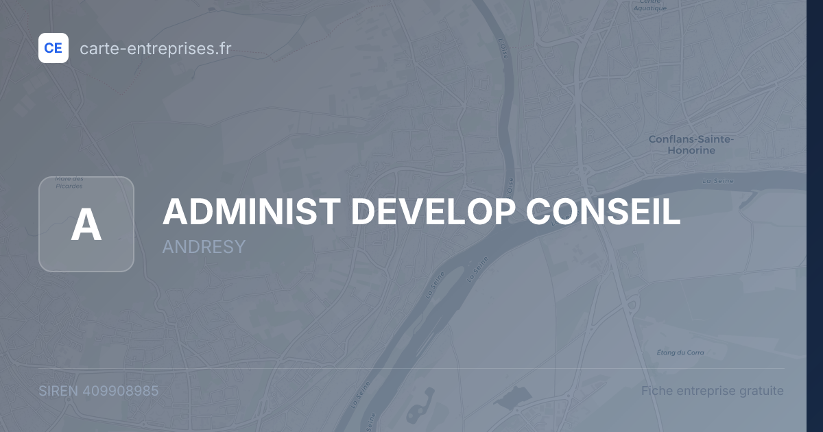 ADMINIST DEVELOP CONSEIL — 409908985 — fiche entreprise