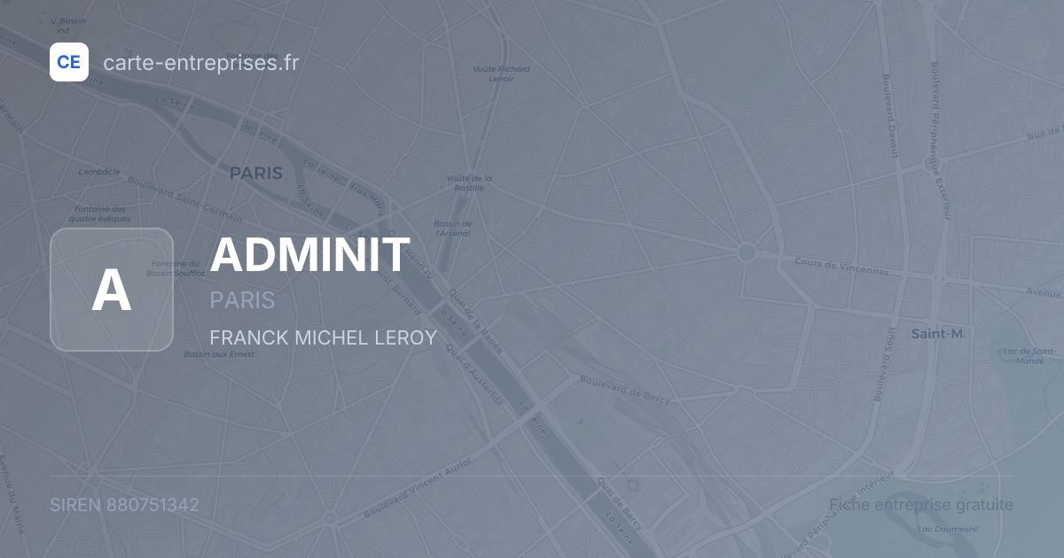 ADMINIT — 880751342 — fiche entreprise