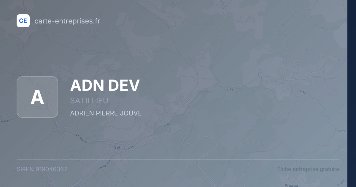 ADN DEV — 919046367 — fiche entreprise