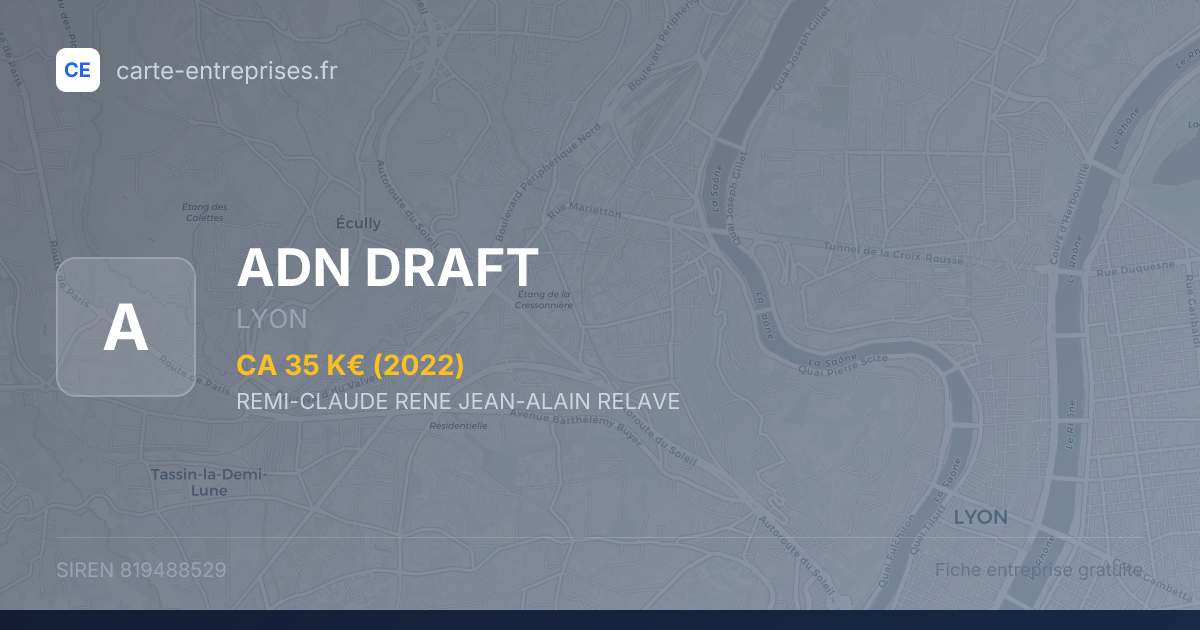 ADN DRAFT — 819488529 — fiche entreprise