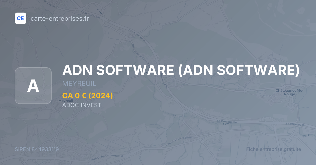 ADN SOFTWARE — 844933119 — fiche entreprise